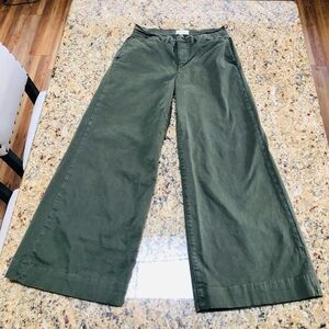 Frame Le Tomboy WLTTR328 Green Wide Leg Women’s designer pants Size 28